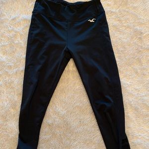 Hollister black leggings with cut outs size small
